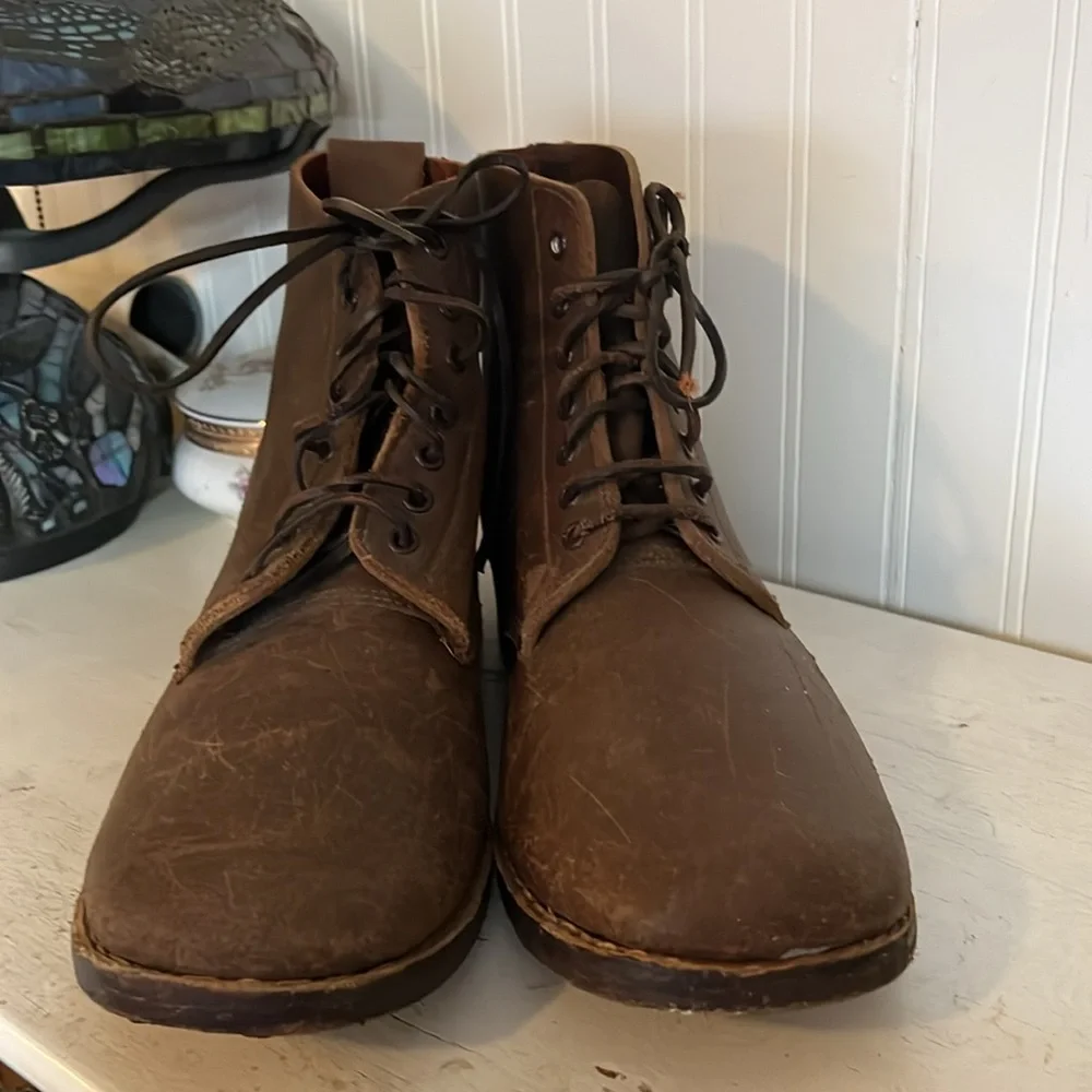 RARE Handmade Hobnail climbing or work boots size 14 brown leather